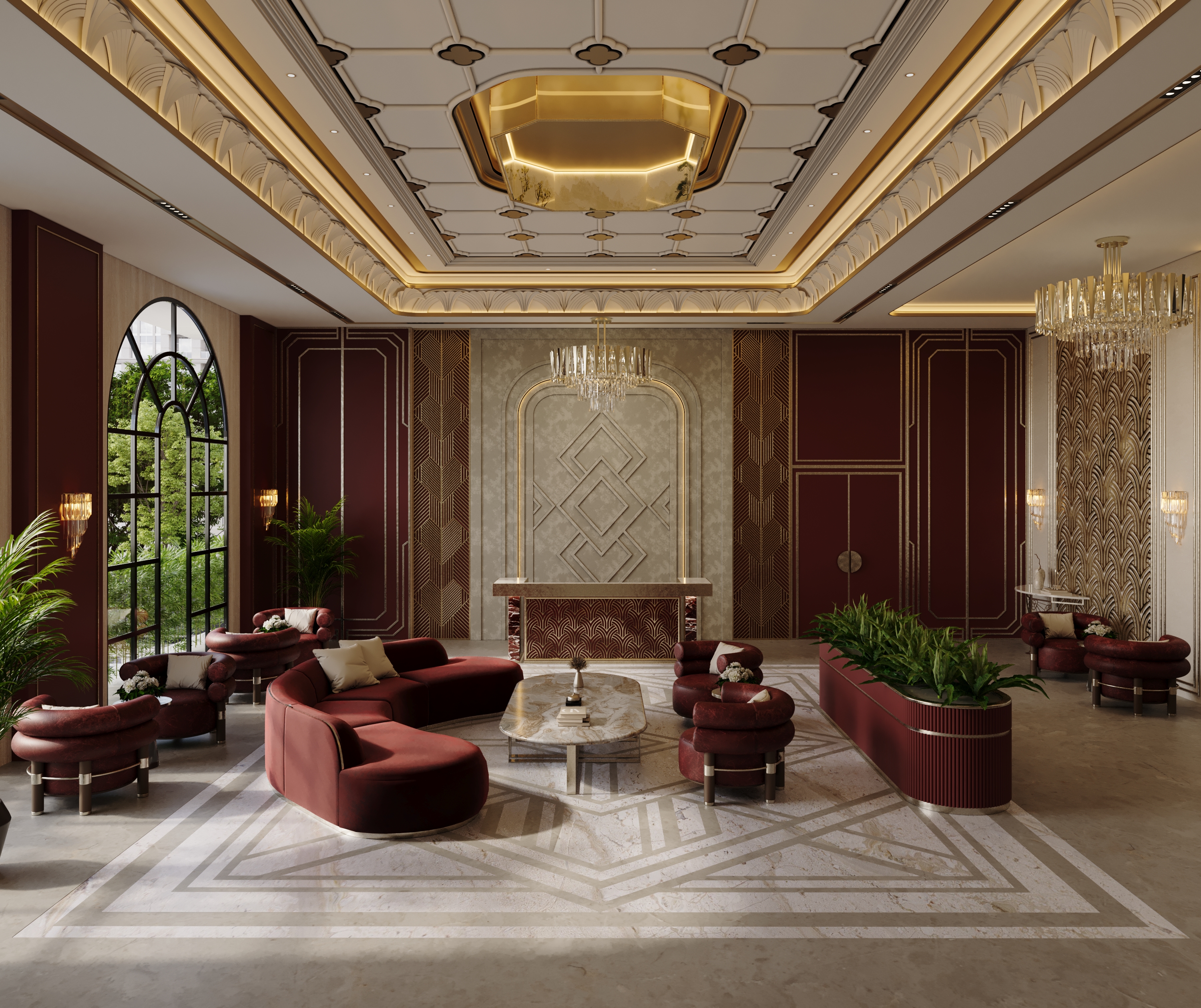 Exclusive duplex penthouse entrance lobby